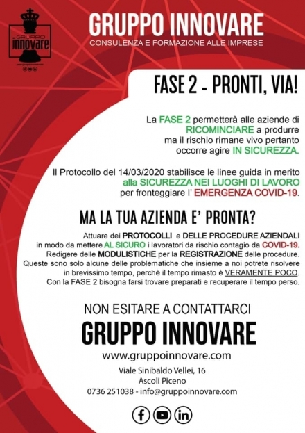 Fase 2 - Pronti, Via! - gruppoinnovare